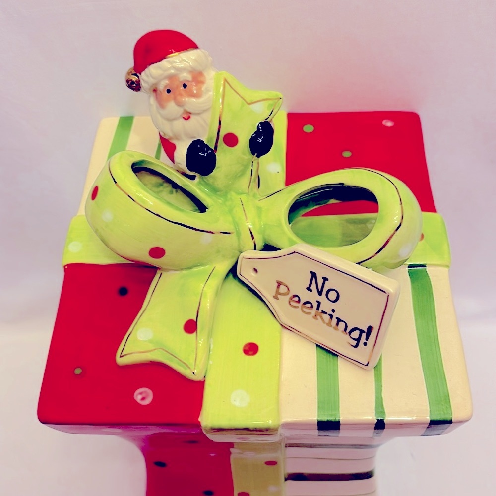 Gently Used Beautiful Cracker Barrel Mingle&Jingle Christmas Ceramic Cookie Jar - Picture 4 of 11